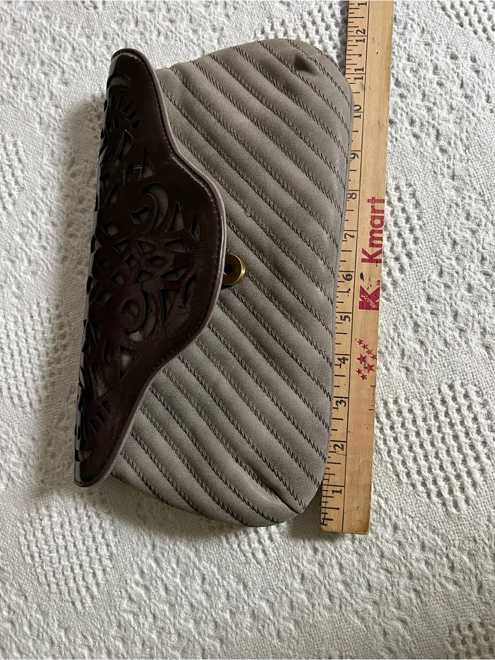 Taupe & Bronze shoulder/clutch bag